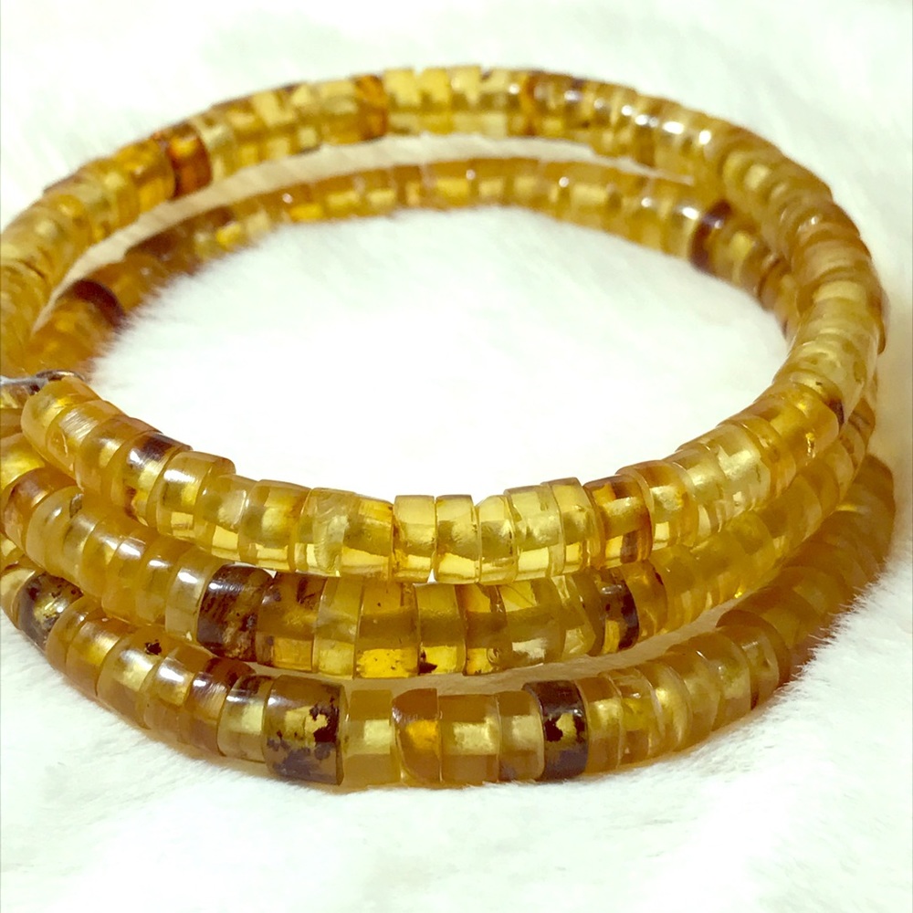 Genuine Amber Coil Bracelet